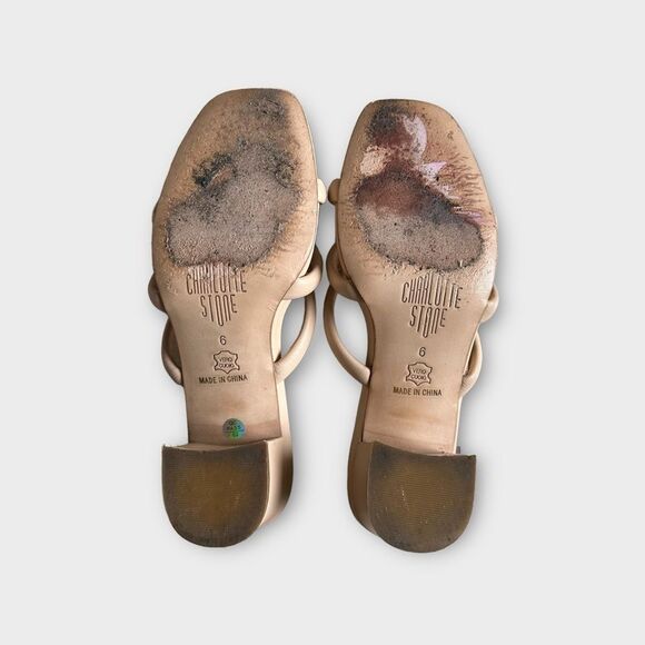 Charlotte Stone "Belle" Strappy Block Low Heel Sandals Size 6 - Picture 8 of 9